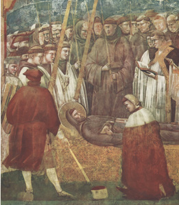 ST FRANCIS MOURNED BY ST CLARE